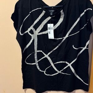 Ralph Lauren Black and White Graphic Tee